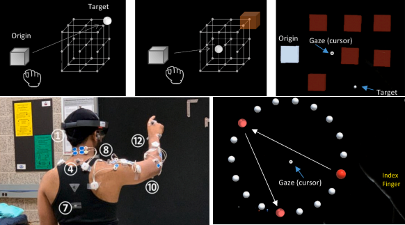 3-D cube and omni-directional pointing augmented reality tasks.